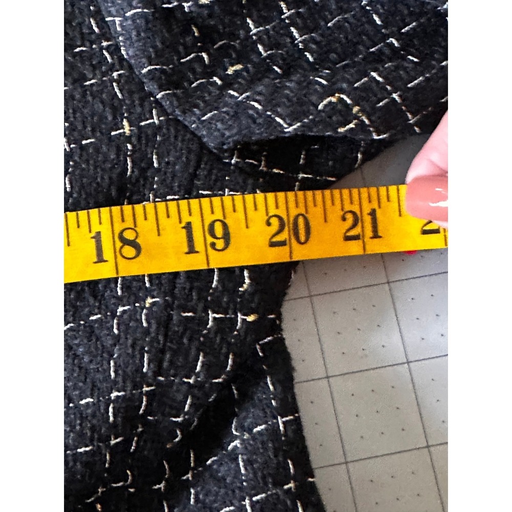 Elleven NWT SZ LGE Black Gold Plaid Double Breasted Blazer Jacket - Picture 15 of 16